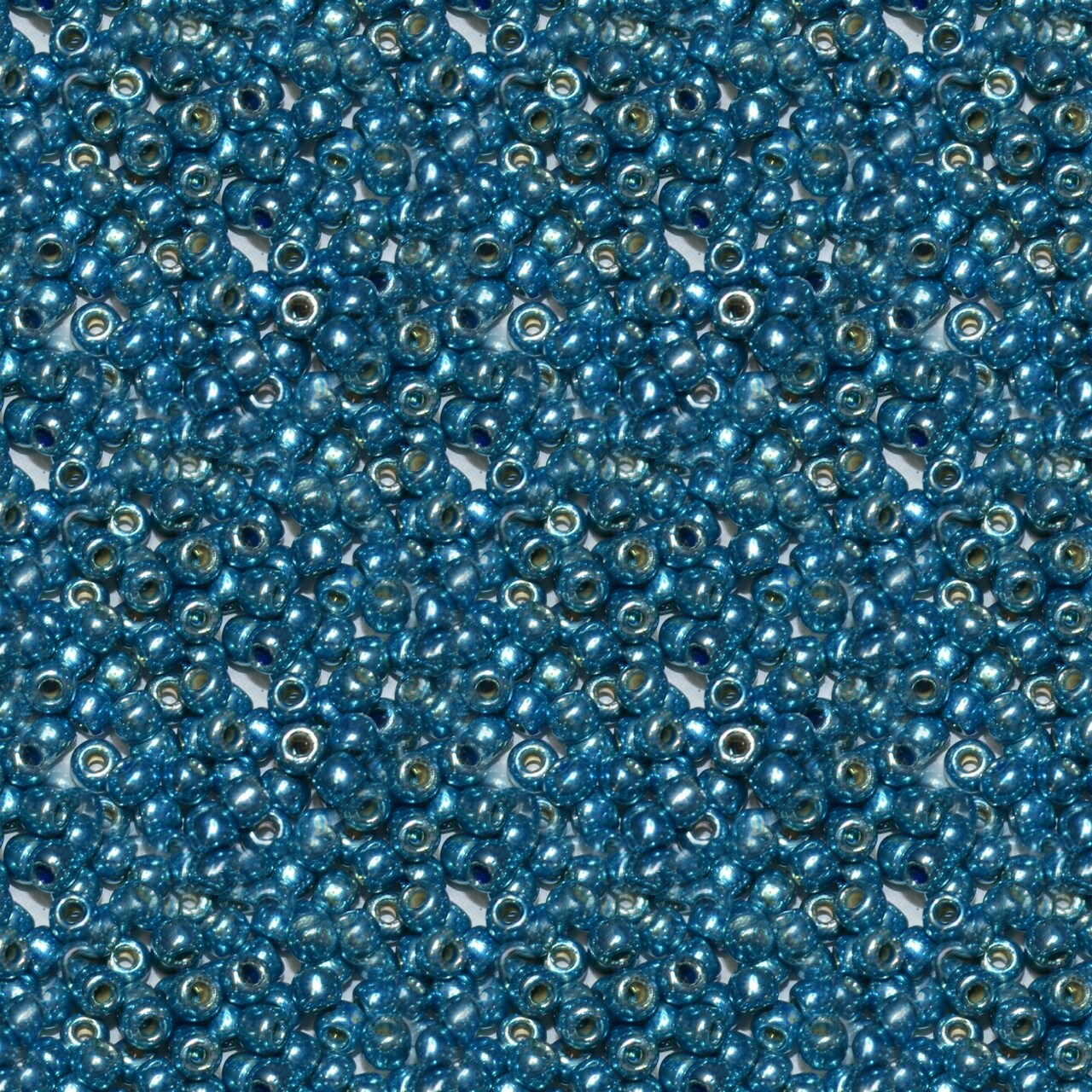Toho 11/0 Round Japanese Seed Bead, #582PF, Light Teal Blue Galvanized PermaFinish